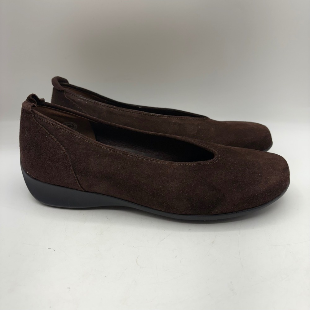 Wolky Women's Brown Suede Slip On Ballet Flats Shoes Size 42 US 10.5‎